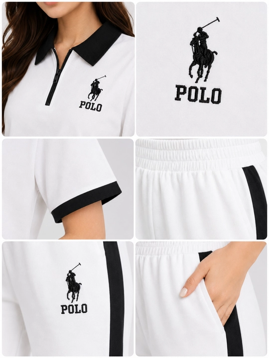Ayollar sport kiyimi dvoyka, Polo futbolka va shim, oversayz, 6 xil rang