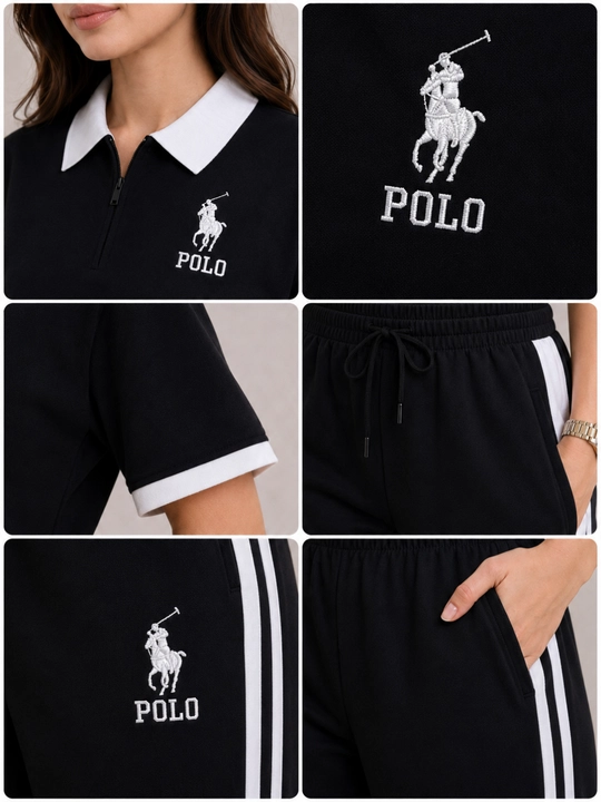 Ayollar sport kiyimi dvoyka, Polo futbolka va shim, oversayz, 6 xil rang