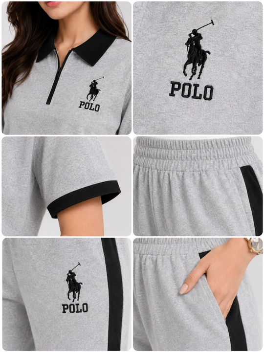 Женский спортивный костюм двойка Polo, футболка и брюки, оверсайз, 6 цветов