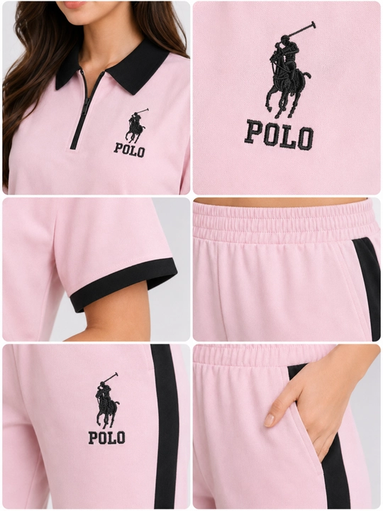 Ayollar sport kiyimi dvoyka, Polo futbolka va shim, oversayz, 6 xil rang