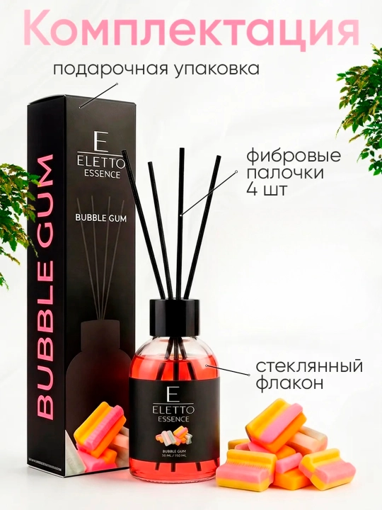 Аромадиффузор ELETTO Жвачка "Bubble gum", 55 мл