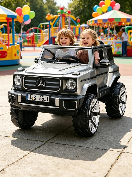 Детский электромобиль 4×4, Bluetooth управление, 2 места, музыка, полный привод