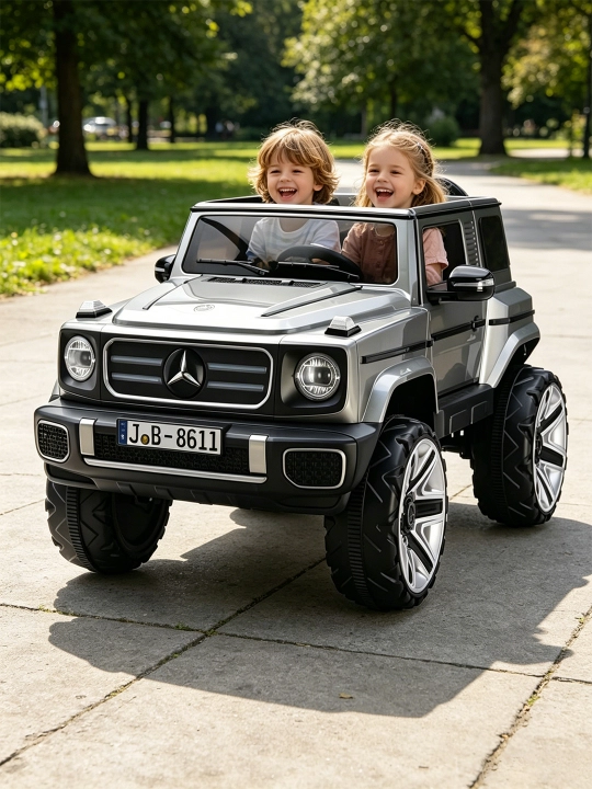 Детский электромобиль 4×4, Bluetooth управление, 2 места, музыка, полный привод