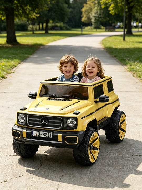 Детский электромобиль 4×4, Bluetooth управление, 2 места, музыка, полный привод