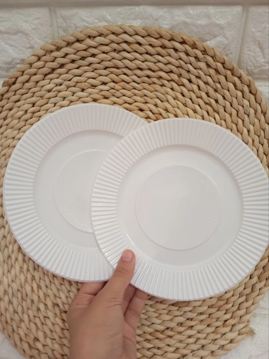 Birmartalik plastmassa tarelkalar 20 cm, pachkada 10 dona (piknik va tadbirlar uchun)