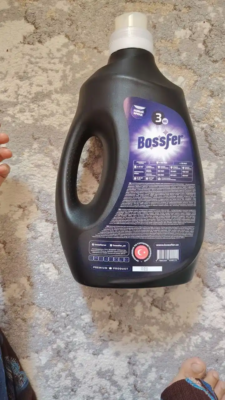Гель для стирки Bossfer Black & Dark, универсальный — для чёрной и тёмной одежды