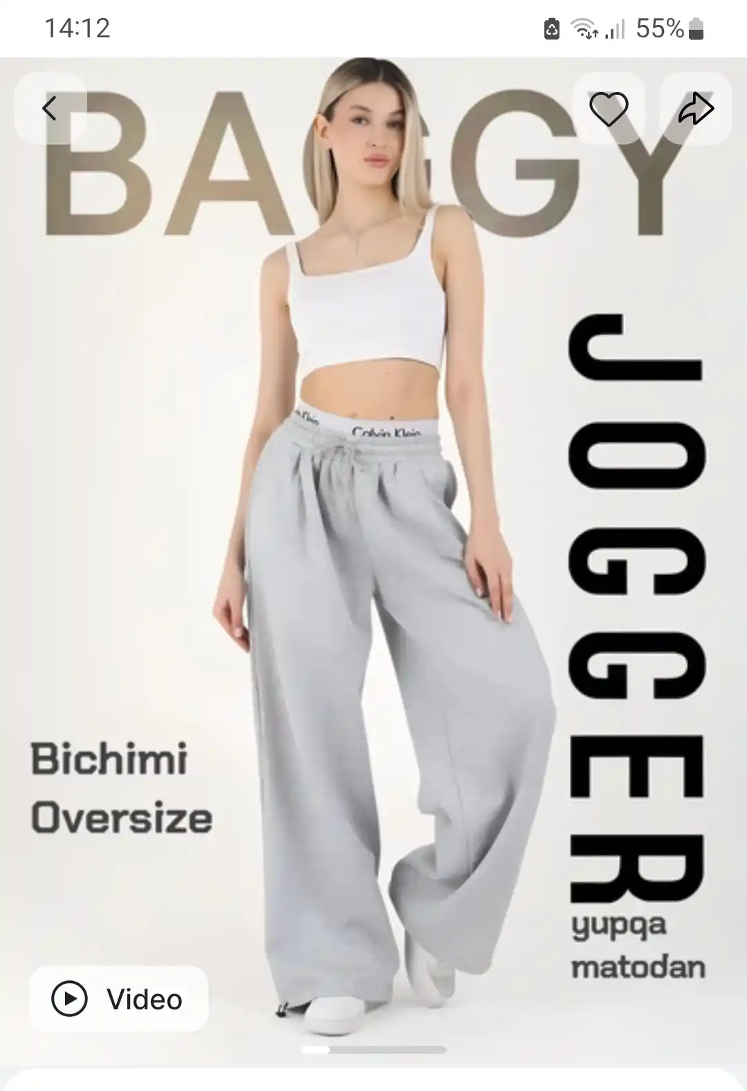 Katta o‘lchamli joggerlar, ayollar shimi, sport, bahor va yoz uchun, o‘lchami 46-50