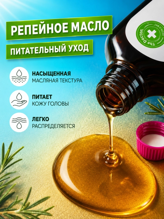 Domashniy Doktor soch parvarishi uchun repey yog‘i, 100 ml