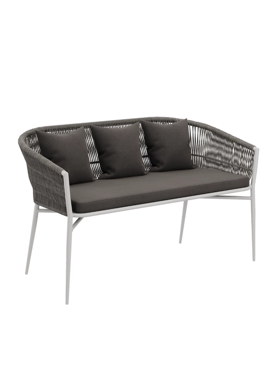 Bog' Divan AIKO Zoe, yostiqlar bilan birga, eko-rattan, uy uchun, 131 x 67 x 77 sm