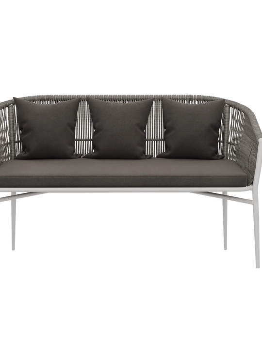 Bog' Divan AIKO Zoe, yostiqlar bilan birga, eko-rattan, uy uchun, 131 x 67 x 77 sm