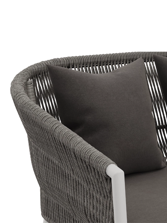 Bog' Divan AIKO Zoe, yostiqlar bilan birga, eko-rattan, uy uchun, 131 x 67 x 77 sm