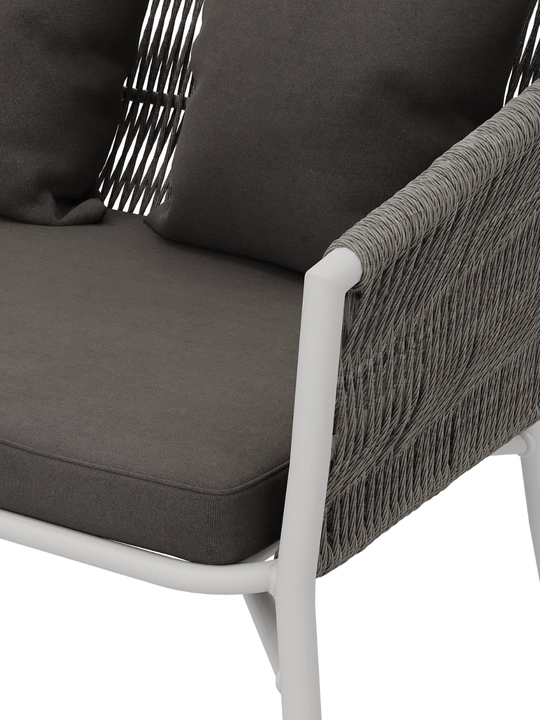 Bog' Divan AIKO Zoe, yostiqlar bilan birga, eko-rattan, uy uchun, 131 x 67 x 77 sm