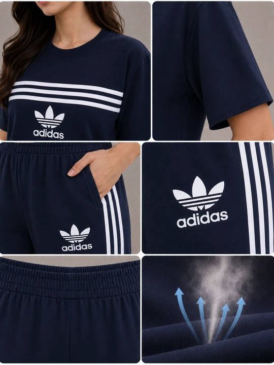 Ayollar sport kiyimi dvoyka, futbolka va shim, oversayz, 7 xil rang