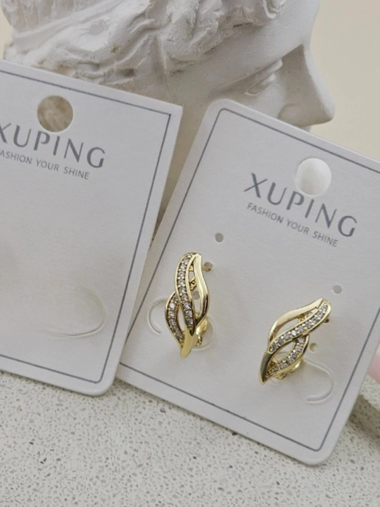 Ayollar uchun oltin rangli ziraklar, bijuteriya, Xuping - 