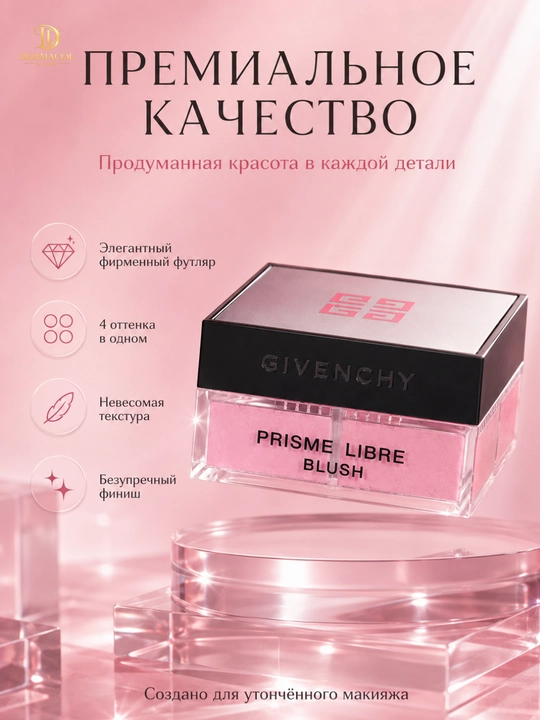 Рассыпчатые румяна с естественным сиянием Givenchy Prisme Libre Blush