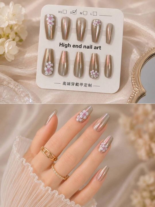 Sun’iy tirnoqlar Press On Nails, 4 to‘plam, 500+ dizayn, qayta foydalaniladigan tirnoqlar