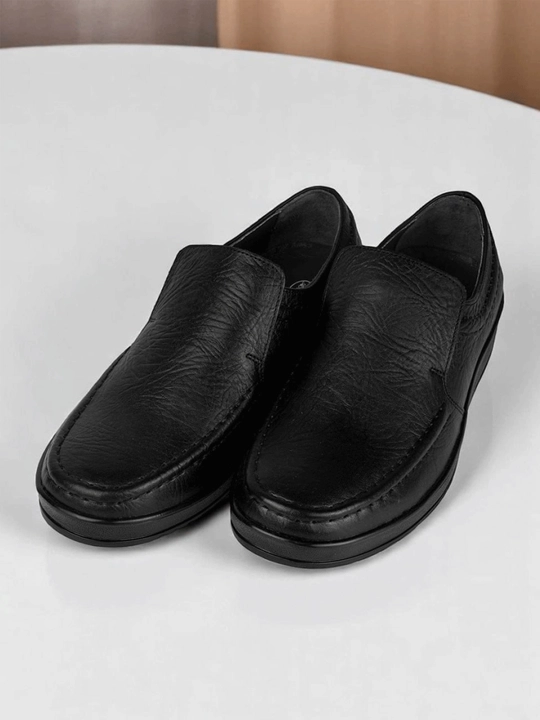 SALAMANDER erkaklar uchun charm tufli, qora, anatomik taglik, 40–46