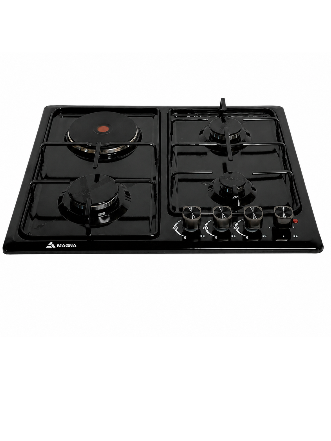 Панельный MAGNA M603E0MZ35BL, 3 газовых + 1 электрический, 60 см, черный