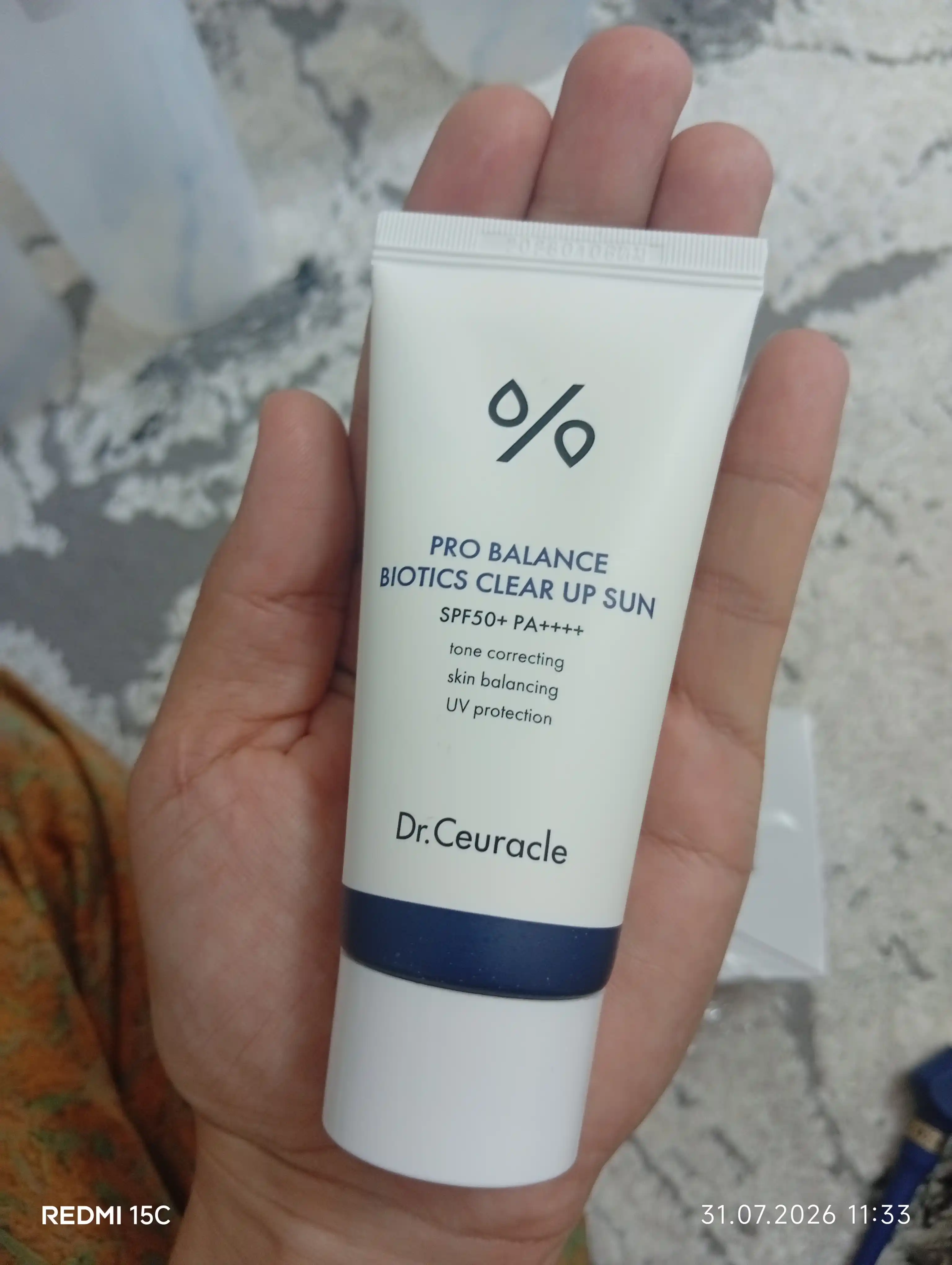 Quyoshdan himoya qiluvchi vegan  kremi Dr.Ceuracle Cica Regen va pro balance  Sun SPF 50+
