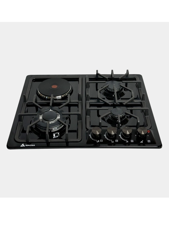 Варочная панель MAGNA M603EFIZ16BLS, 3 газовые + 1 электрическая, 60 см