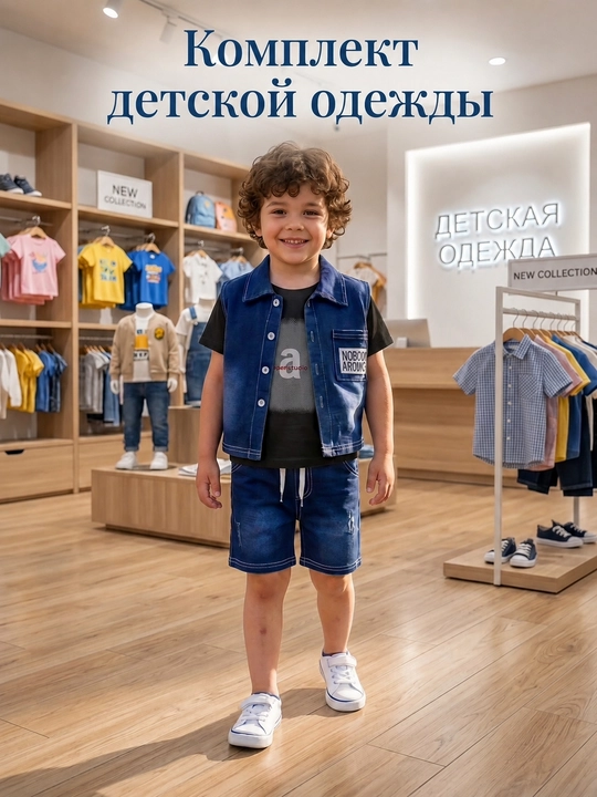 Стильный комплект-тройка для мальчиков - 