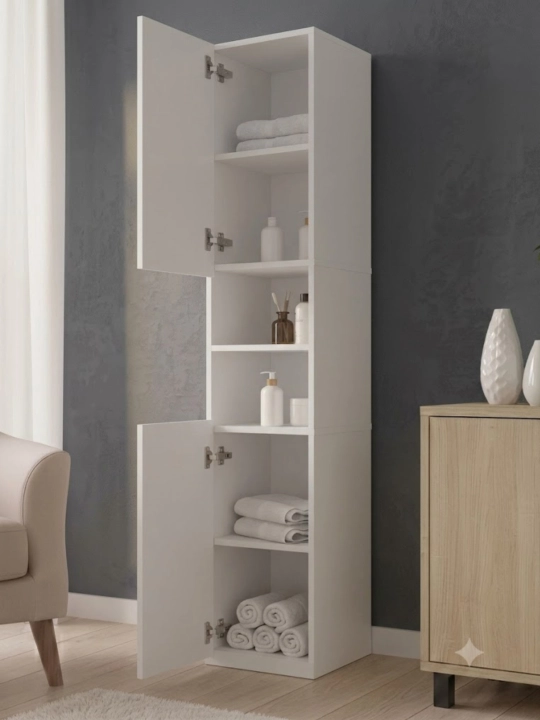 Baland saqlash shkafi - vannaxona va yotoqxonalar uchun ko‘p funksiyali shkaf 170x40x30 - 