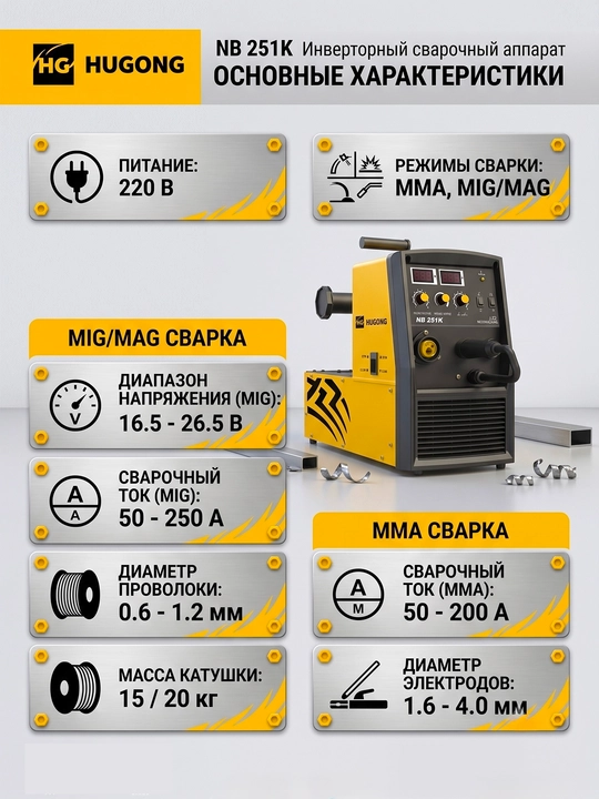 Сварочный полуавтомат HUGONG NB 251K - 