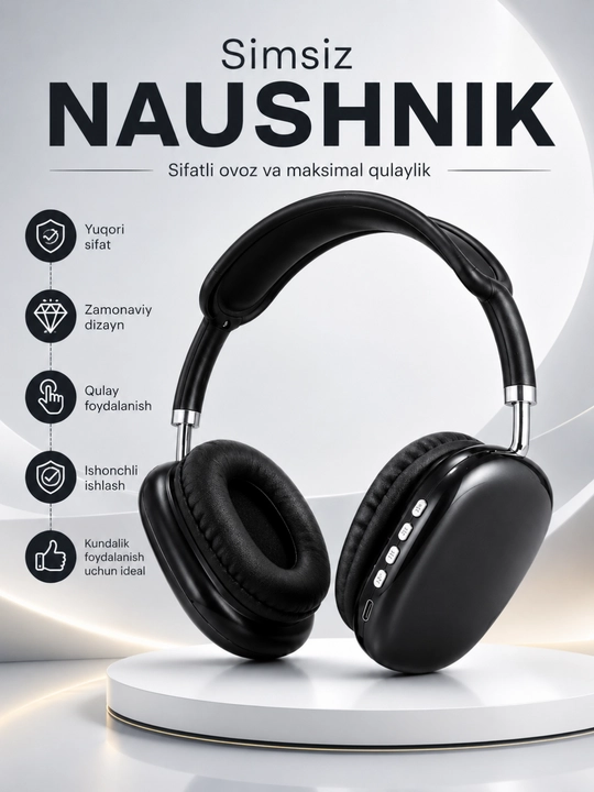 Беспроводные Bluetooth-наушники с Hi-Fi звуком, Bluetooth 5.0 и работой до 12 часов - 