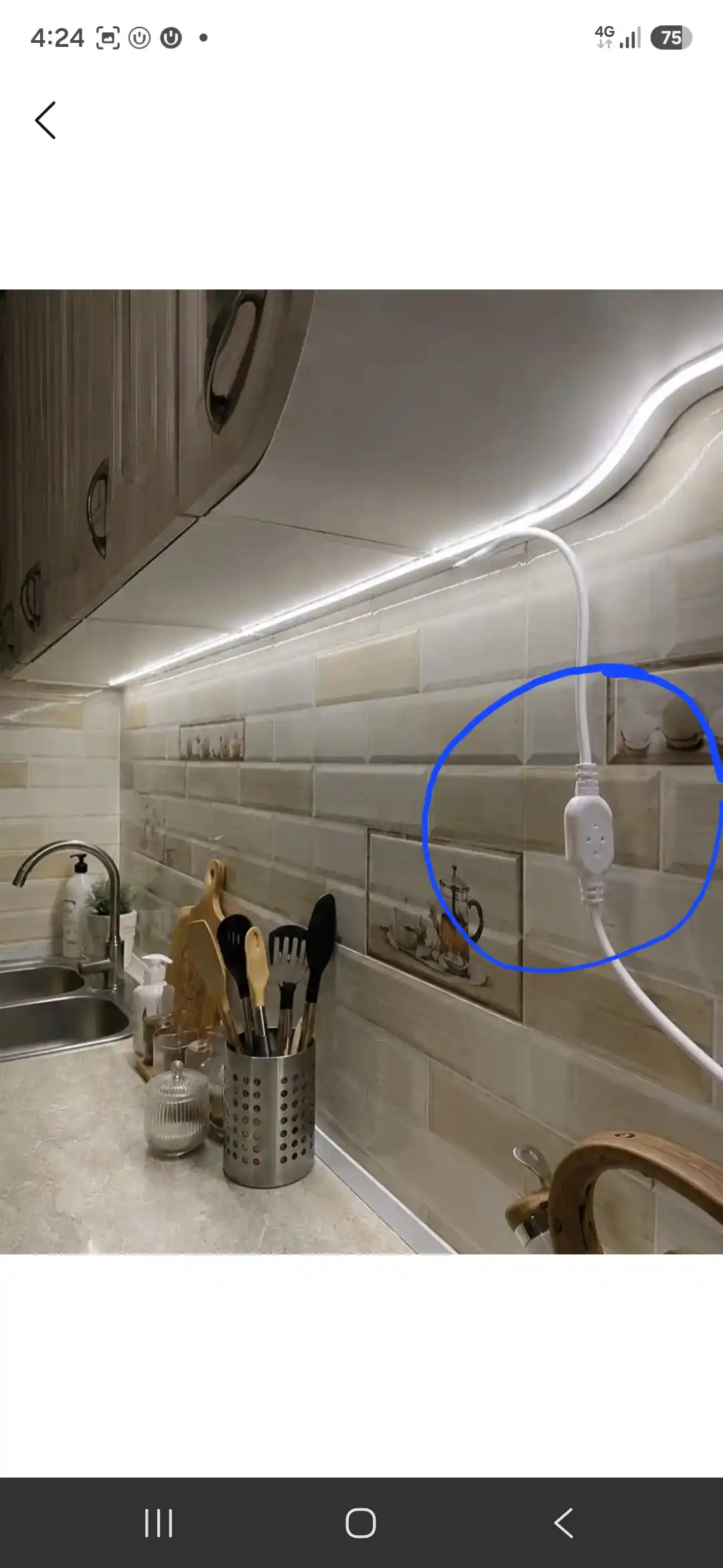 COB LED lenta 220V 8mm 288D vilkali 3 rang 10sm kesish uy dekor yoritish