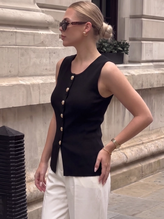Кофта женская, жилет трикотажный на пуговицах ELLY FASHION
