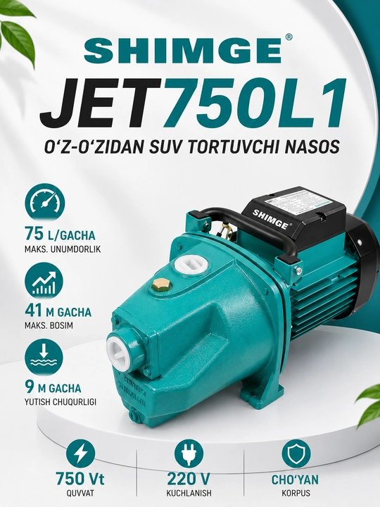 Avtomatik suv nasos Shimge JET750L1