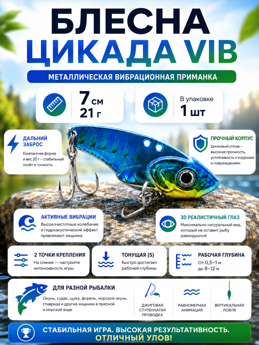 Воблер для хищной рыбы