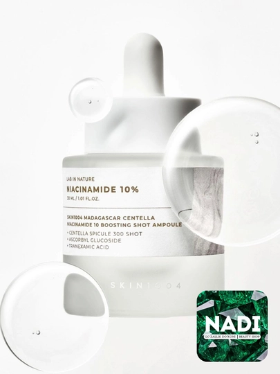 Niatsinamidli buster ampula SKIN1004 Centella Niacinamide 10 Boosting Shot Ampoule, 30 ml