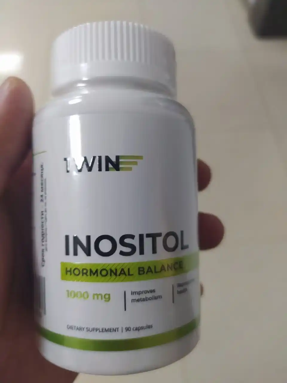Myo-Inositol 1WIN, 1000 mg, B vitaminlari, energiya, asab tizimi, teri va sochlar uchun