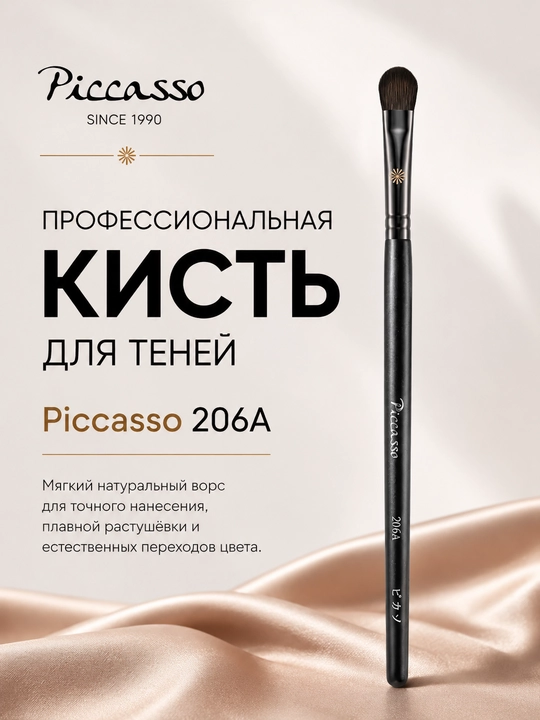 Piccasso professional, tabiiy va sintetik tukli pardoz mo‘yqalamlari - 