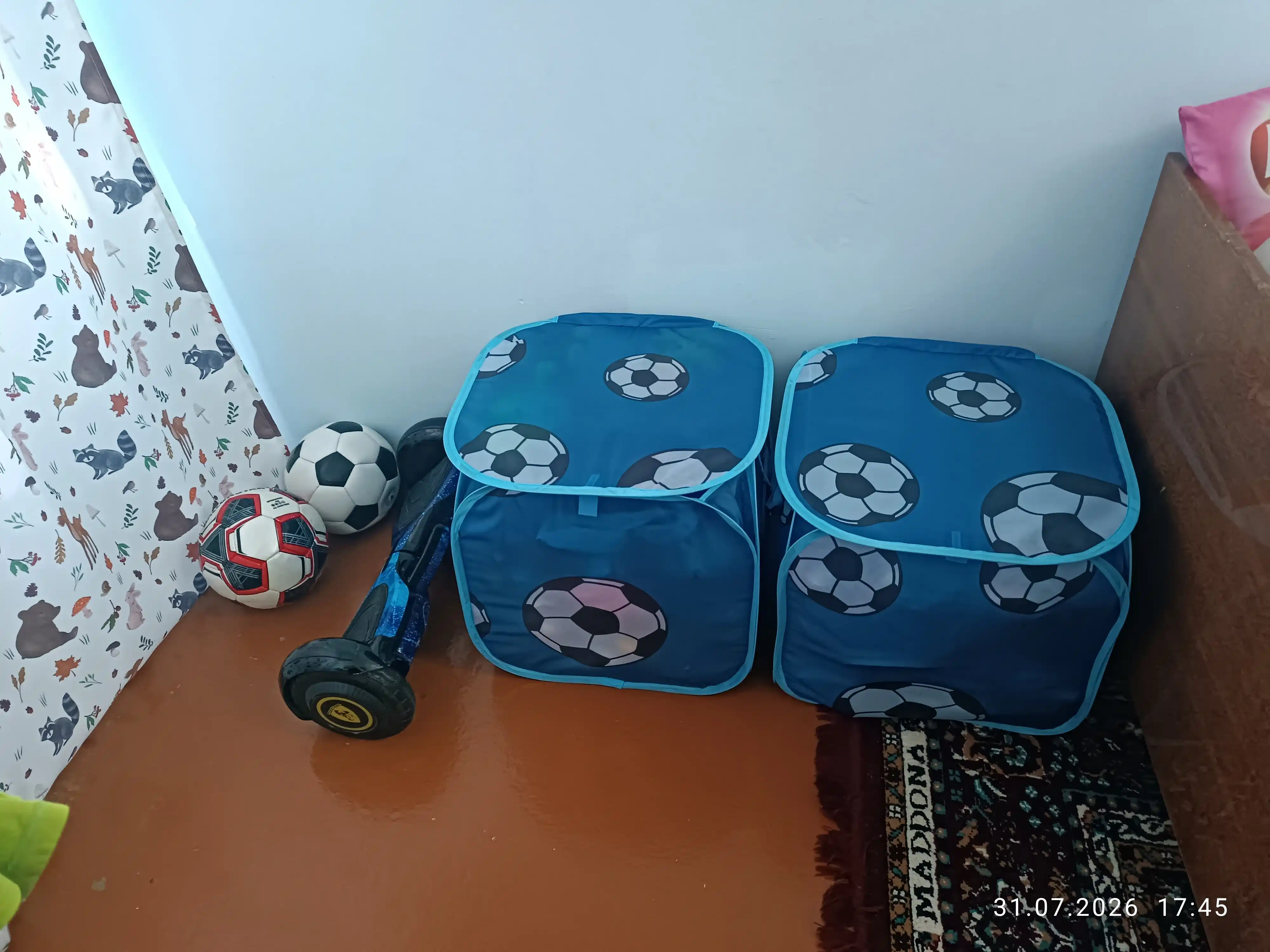 Коробка для игрушек детская складная с крышкой, жесткий каркас, большая