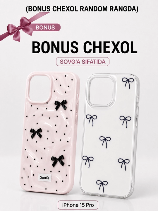 Telefon uchun himoya chexoli, bonus chexol sovg‘a