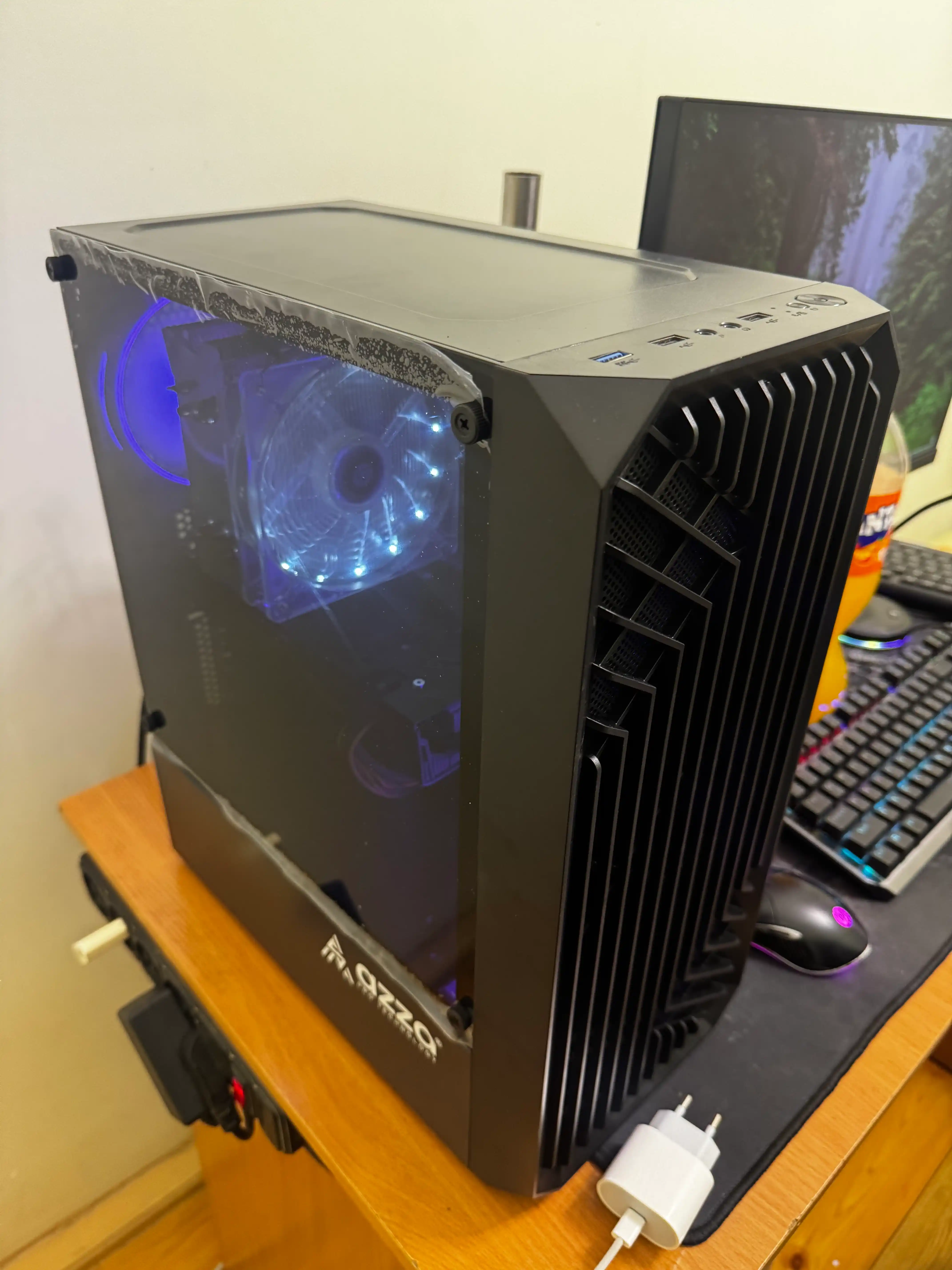 Корпус для ПК AZZA Gaming Case Mid Tower, ATX/M-ATX/ITX, USB 3.0, чёрный