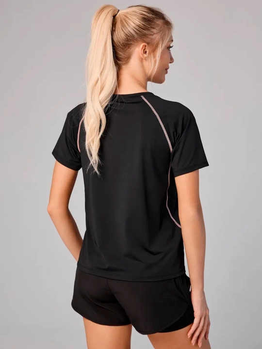 Ayollar futbolkasi Slimfit, ayollar sport rashgardi, Fitnes kiyim