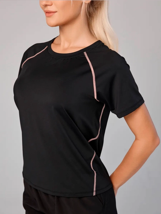Ayollar futbolkasi Slimfit, ayollar sport rashgardi, Fitnes kiyim