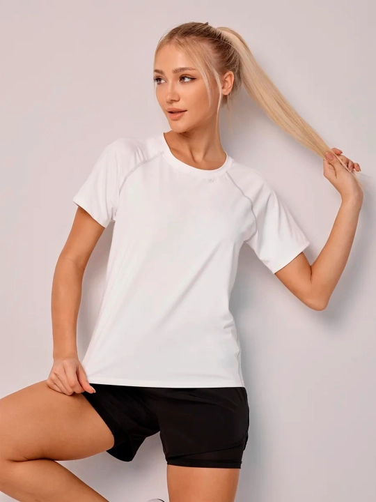 Ayollar futbolkasi Slimfit, ayollar sport rashgardi, Fitnes kiyim