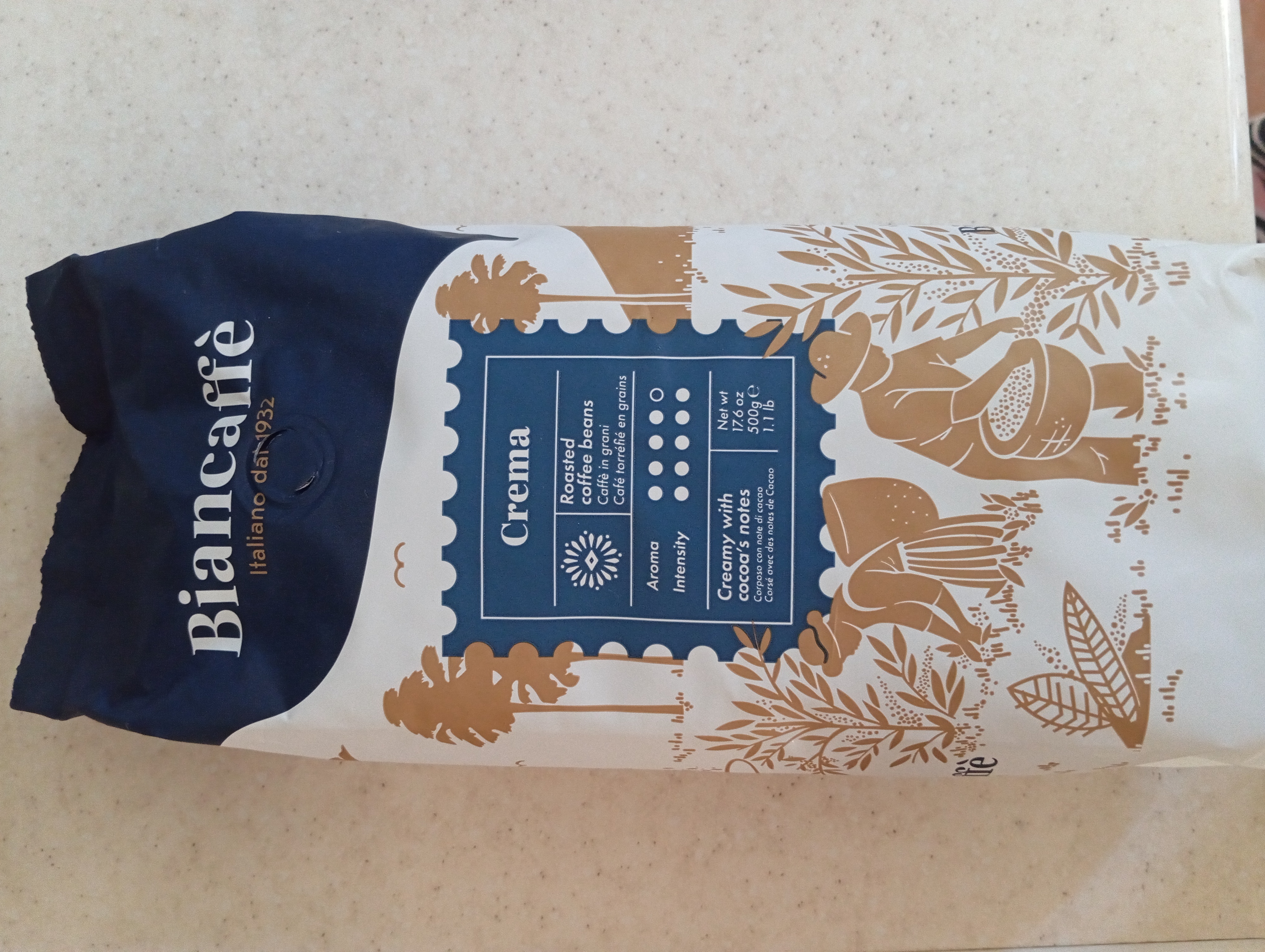 Kofe donlari, Biancaffè Crema, Arabica/ Robusta, 500 gr