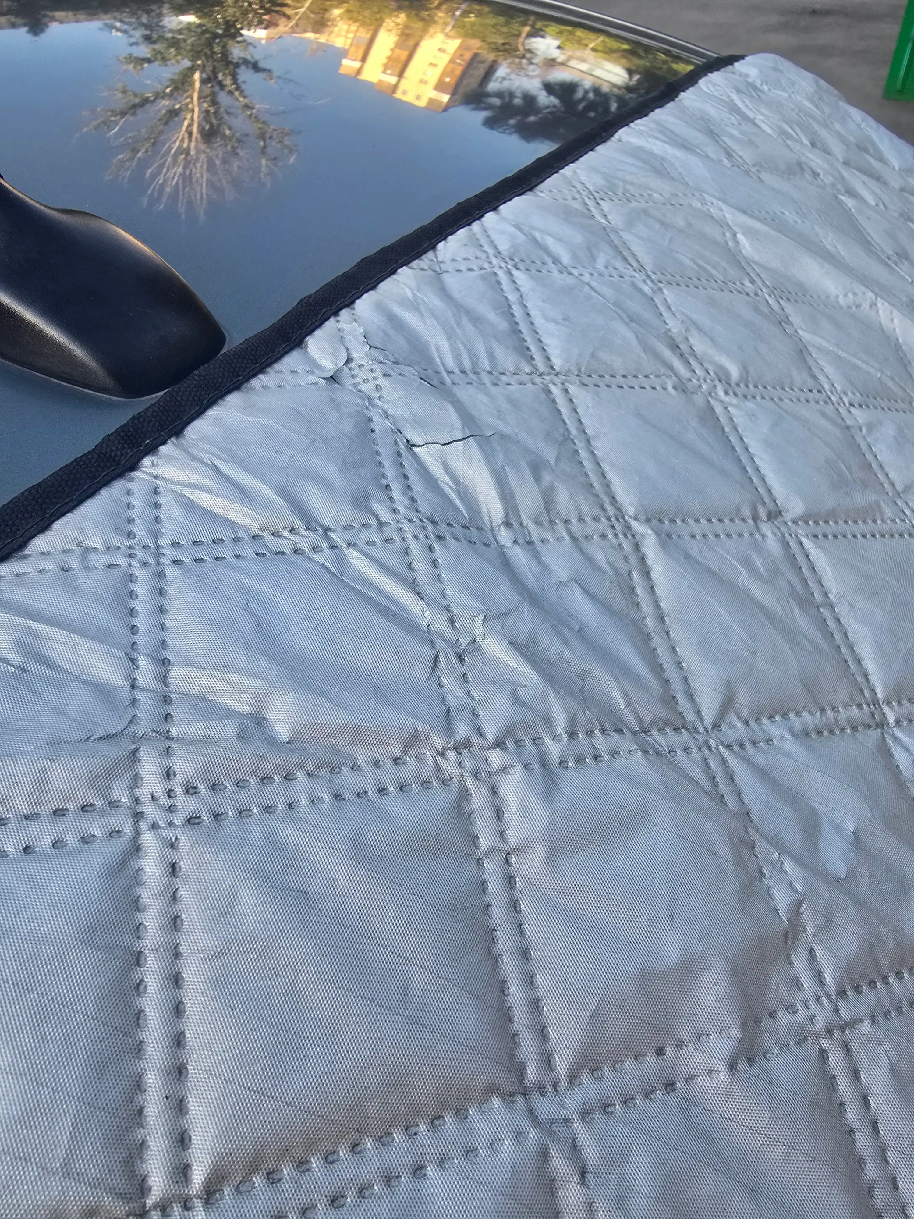 Avtomobil old oyna uchun quyoshdan himoya tent, 3 qatlam issiq va sovuqdan