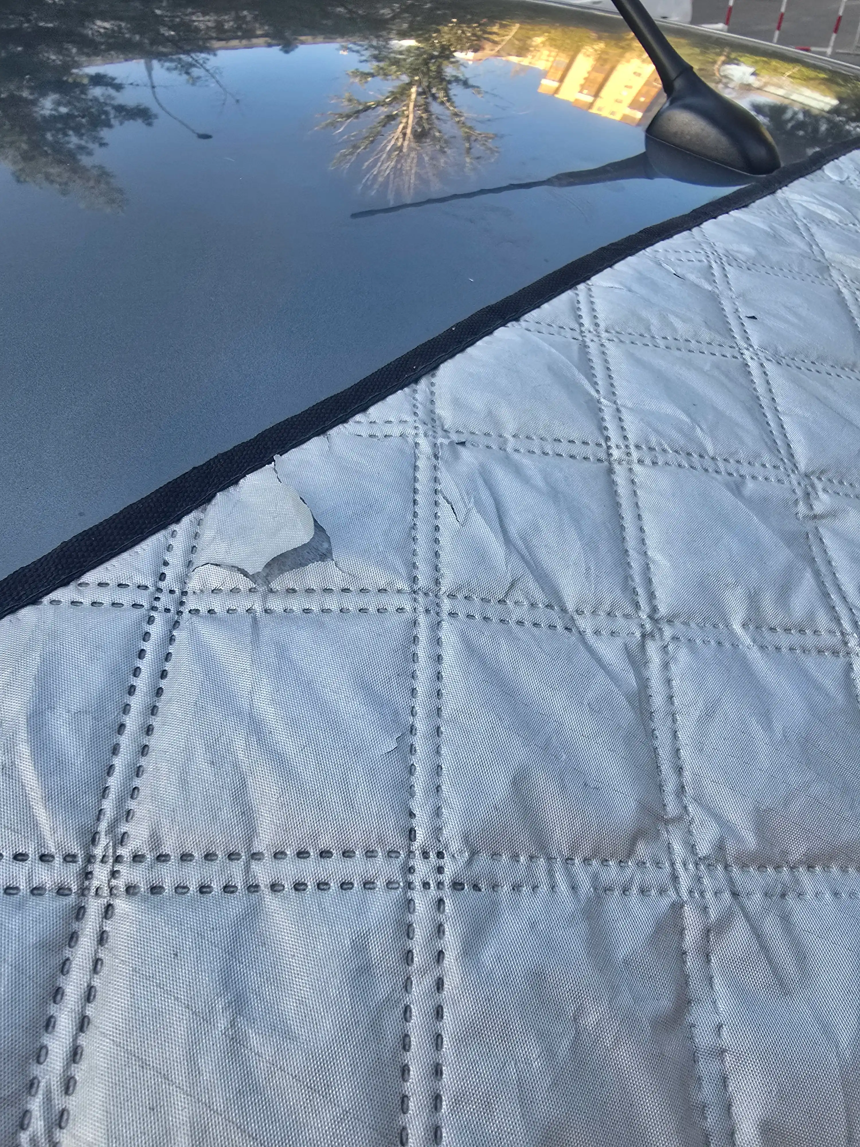 Avtomobil old oyna uchun quyoshdan himoya tent, 3 qatlam issiq va sovuqdan