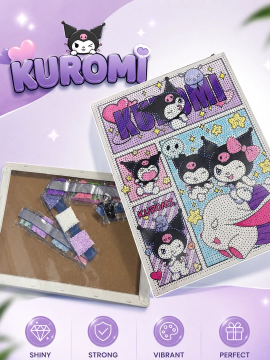 Olmosli mozaika Kawaii mushukchalar, ramkali rasm, ijodiy to‘plam - 