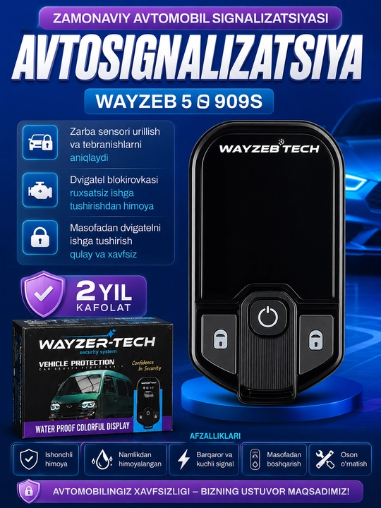 WAYZER-TECH 909 signalizatsiyasi Damas va Labo uchun - 