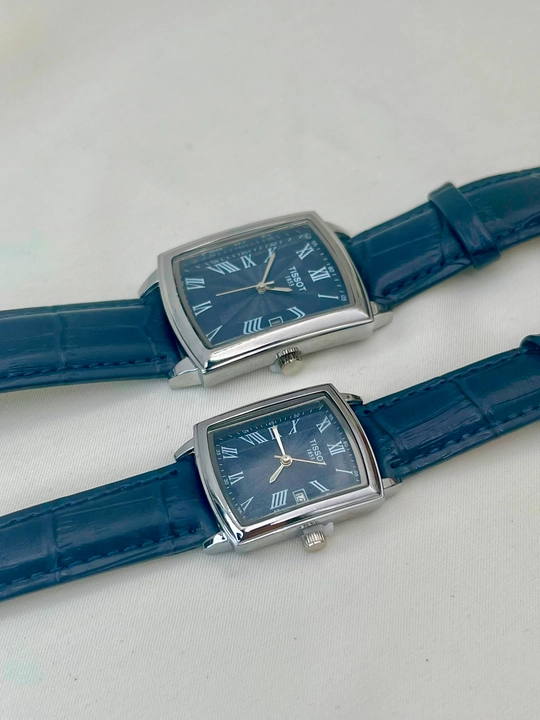 Парные часы TISSOT для мужчин и женщин, комплект с кожаным ремешком