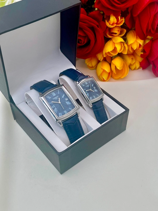 Парные часы TISSOT для мужчин и женщин, комплект с кожаным ремешком