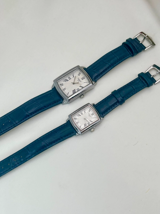 Парные часы TISSOT для мужчин и женщин, комплект с кожаным ремешком