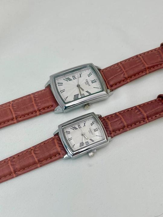 Парные часы TISSOT для мужчин и женщин, комплект с кожаным ремешком